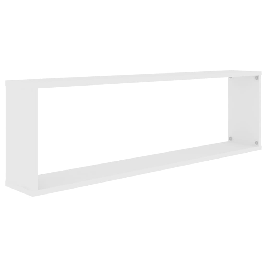 Wall Cube Shelves 4 pcs White 39.4"x5.9"x11.8" Engineered Wood