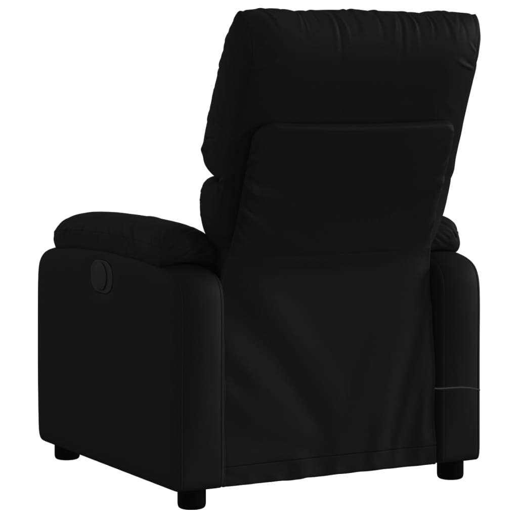 Electric Massage Recliner Chair Black Faux Leather