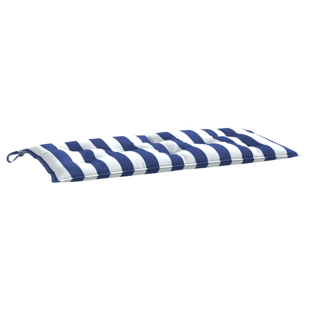 Garden Bench Cushions 2pcs Blue&White Stripe 39.4"x19.7"x2.8" Fabric