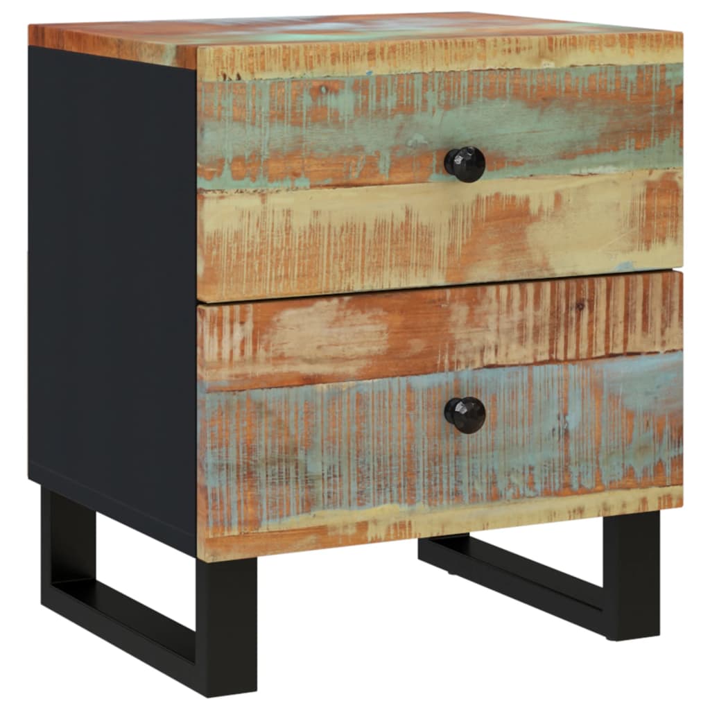 Bedside Cabinet 15.7"x13"x18.1" Solid Wood Reclaimed