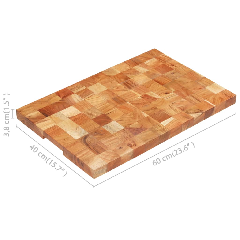 Chopping Board 23.6"x15.7"x1.5" Solid Acacia Wood