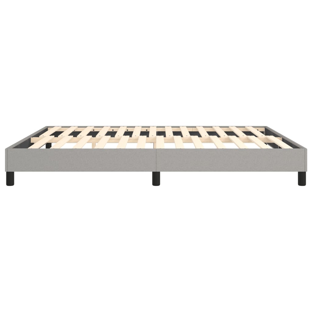 Bed Frame without Mattress Light Gray California King Fabric (US Only)