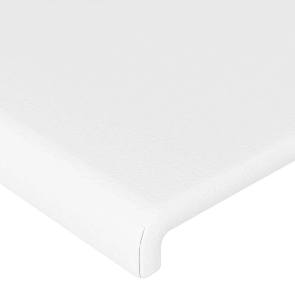 Headboard with Ears White 64.2"x6.3"x30.7"/34.6" Faux Leather