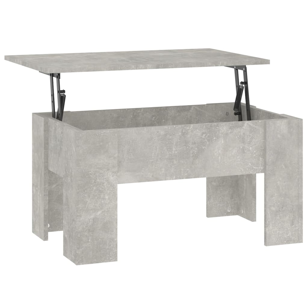 Coffee Table Concrete Gray 31.1"x19.3"x16.1" Engineered Wood