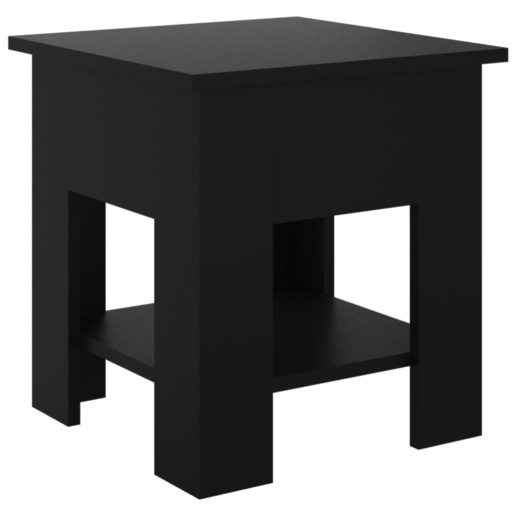 Coffee Table Black 15.7"x15.7"x16.5" Engineered Wood