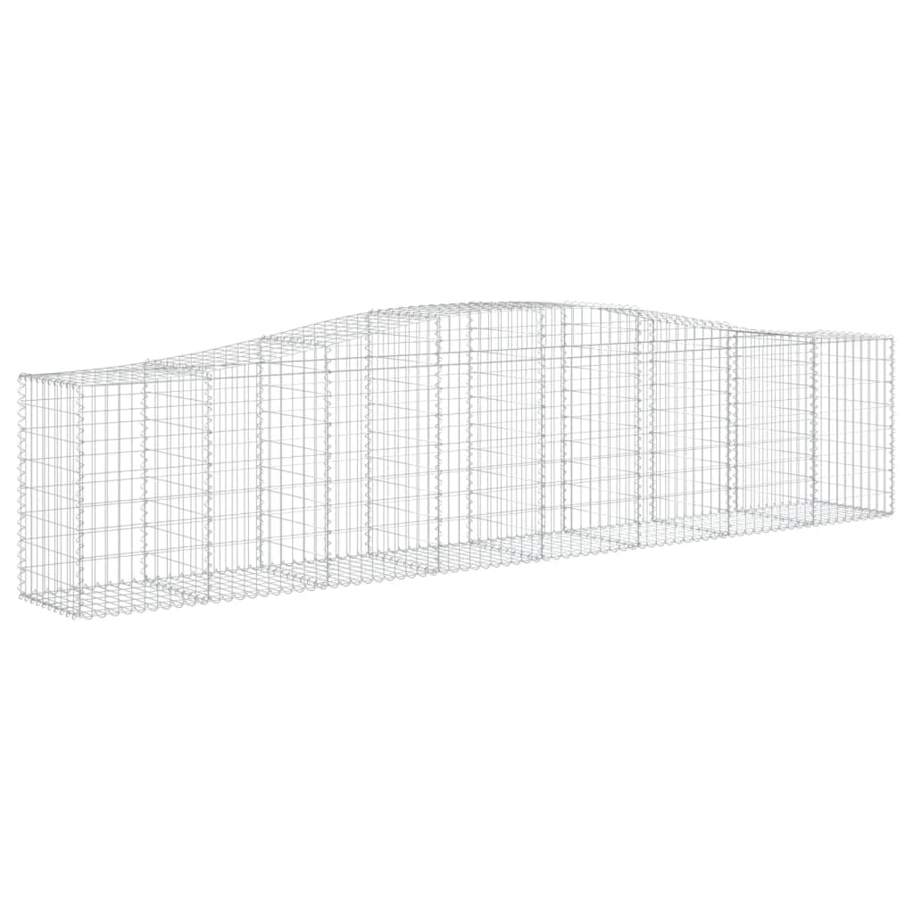 Arched Gabion Baskets 25 pcs 157.5"x19.7"x31.5"/39.4" Galvanized Iron