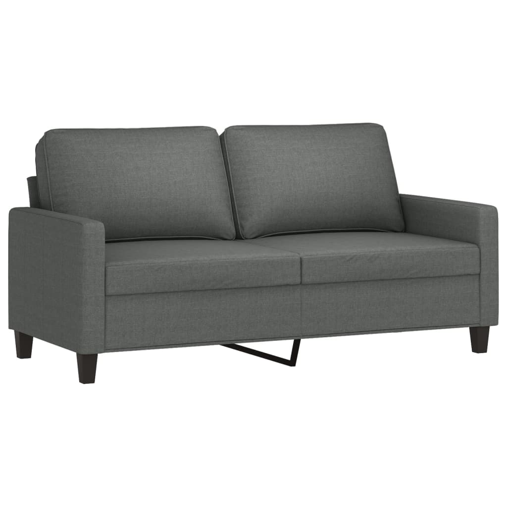 2-Seater Sofa Dark Gray 55.1" Fabric