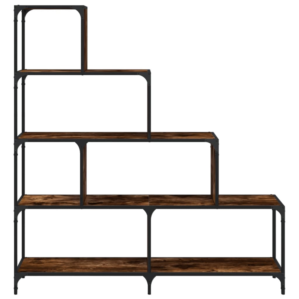 Bookcase 4-Stair Smoked Oak 54.7"x13.2"x58.7" Engineered Wood