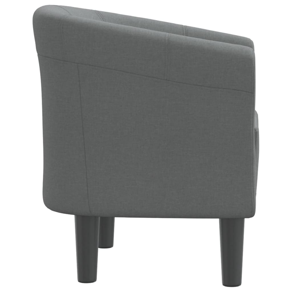 Tub Chair Dark Gray Fabric