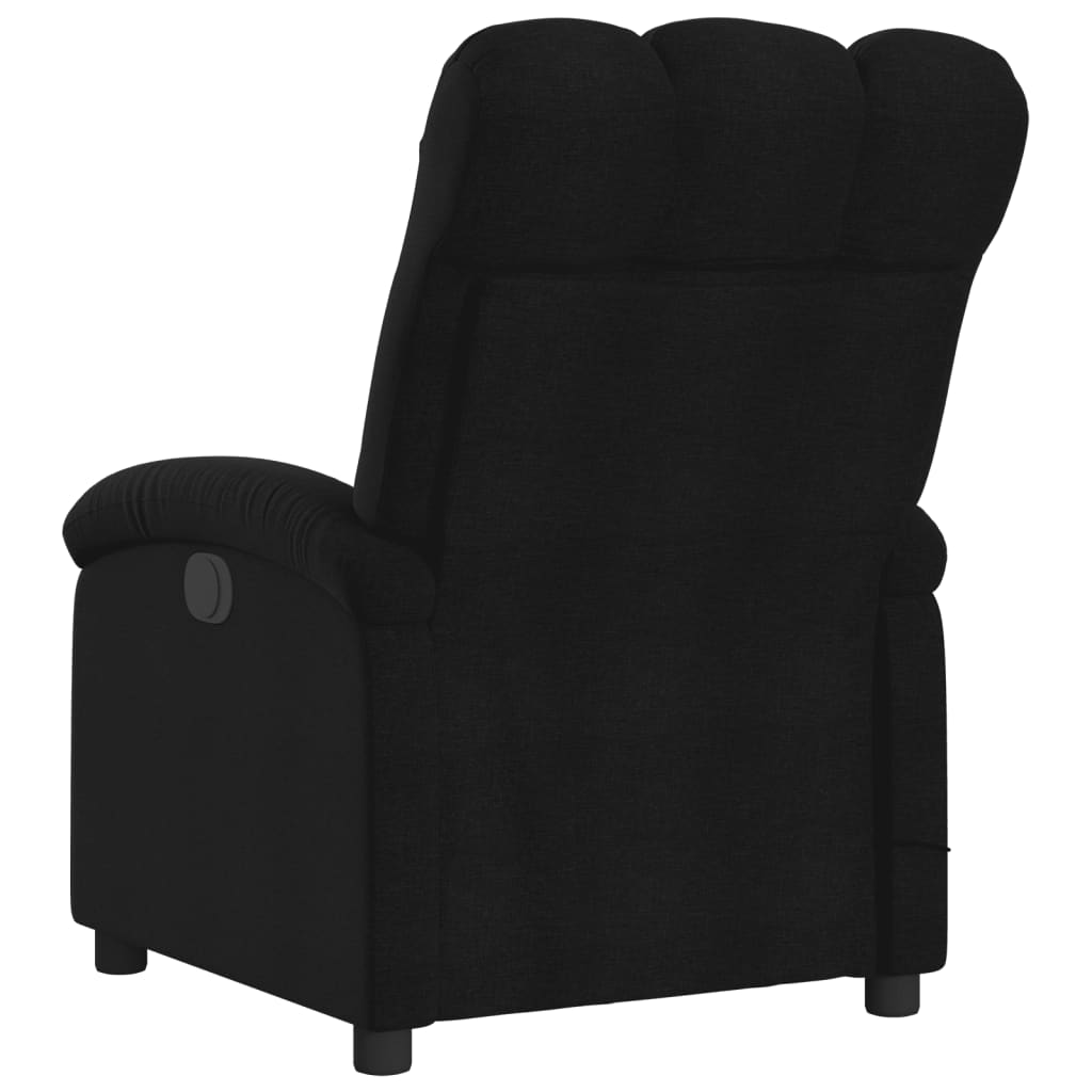 Electric Massage Recliner Chair Black Fabric