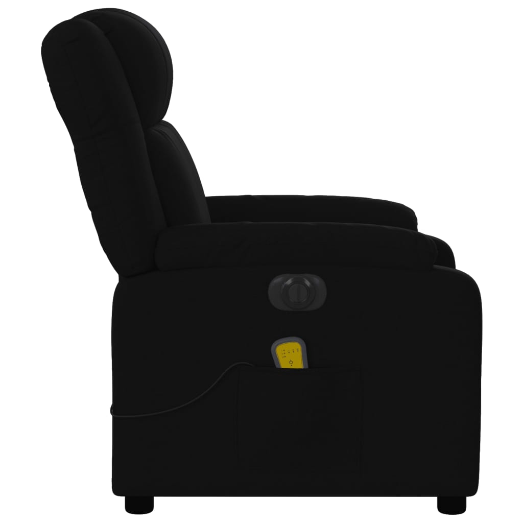 Electric Massage Recliner Chair Black Fabric