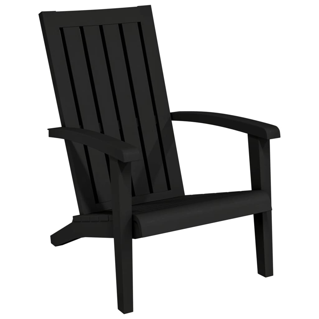 Patio Adirondack Chairs 2 pcs Black Polypropylene