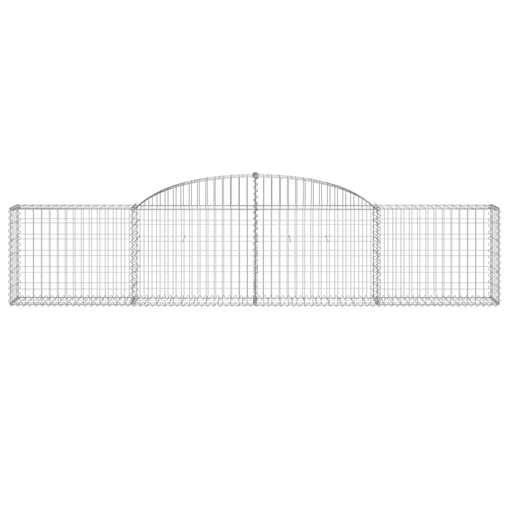 Arched Gabion Baskets 13 pcs 118.1"x11.8"x23.6"/31.5" Galvanized Iron