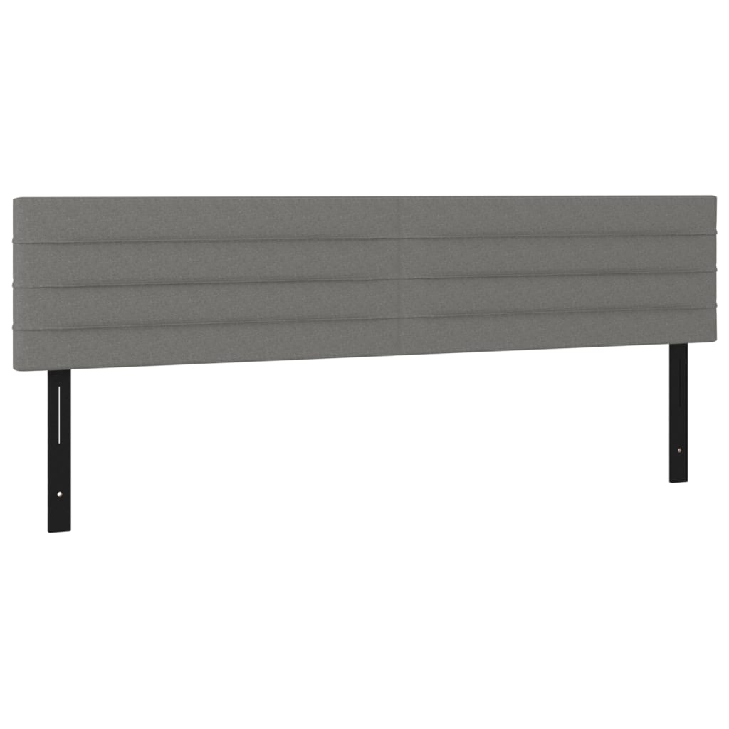 Headboards 2 pcs Dark Gray 35.4"x2"x30.7"/34.6" Fabric