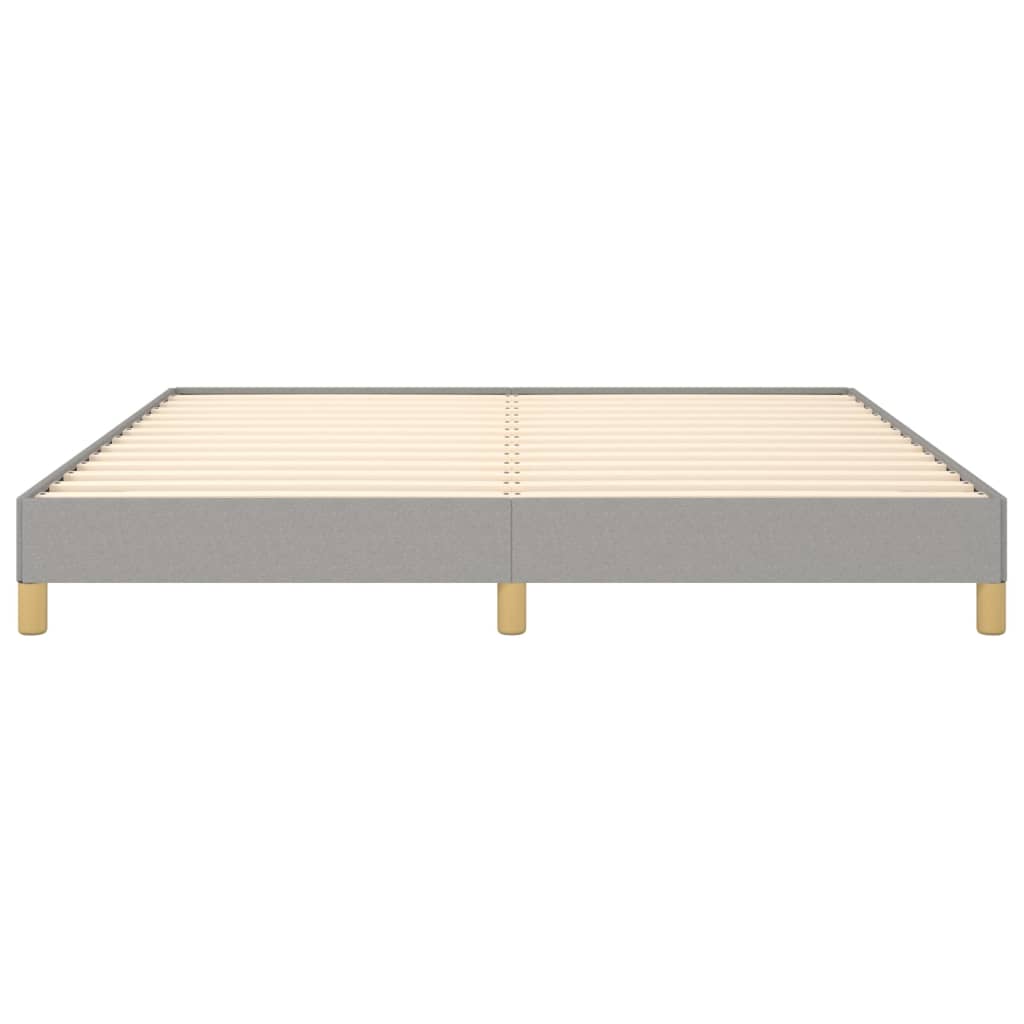 Bed Frame without Mattress Light Gray California King Fabric