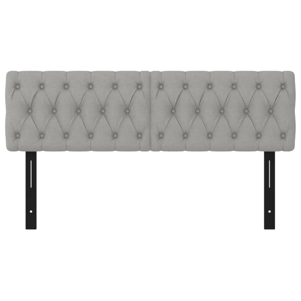 Headboards 2 pcs Light Gray 31.5"x2.8"x30.7"/34.6" Fabric