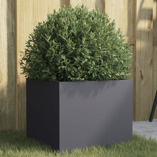 Planter Anthracite 12.6"x11.8"x11.4" Cold-rolled Steel