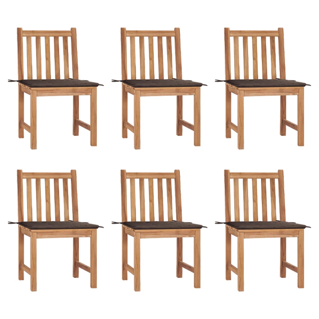 Patio Chairs 4 pcs with Cushions Solid Teak Wood