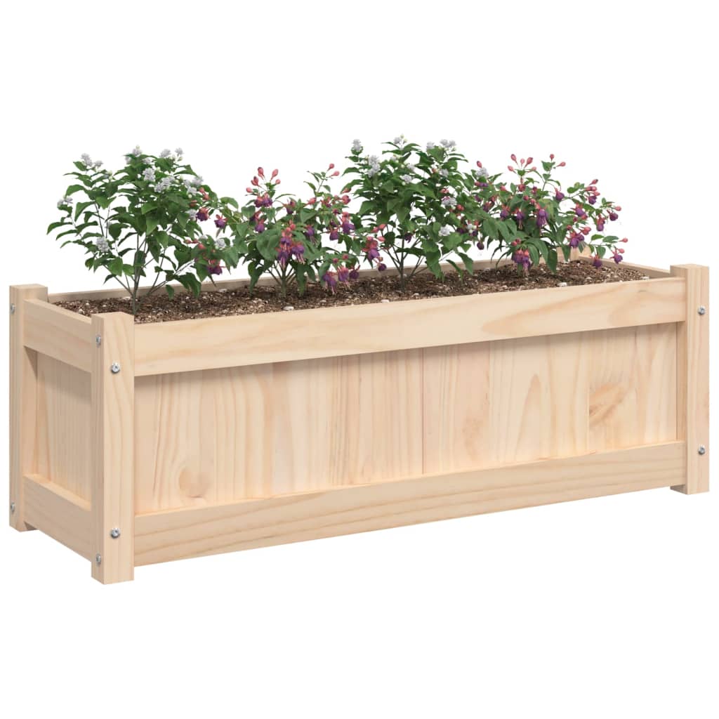 Garden Planters 2 pcs Solid Wood Pine