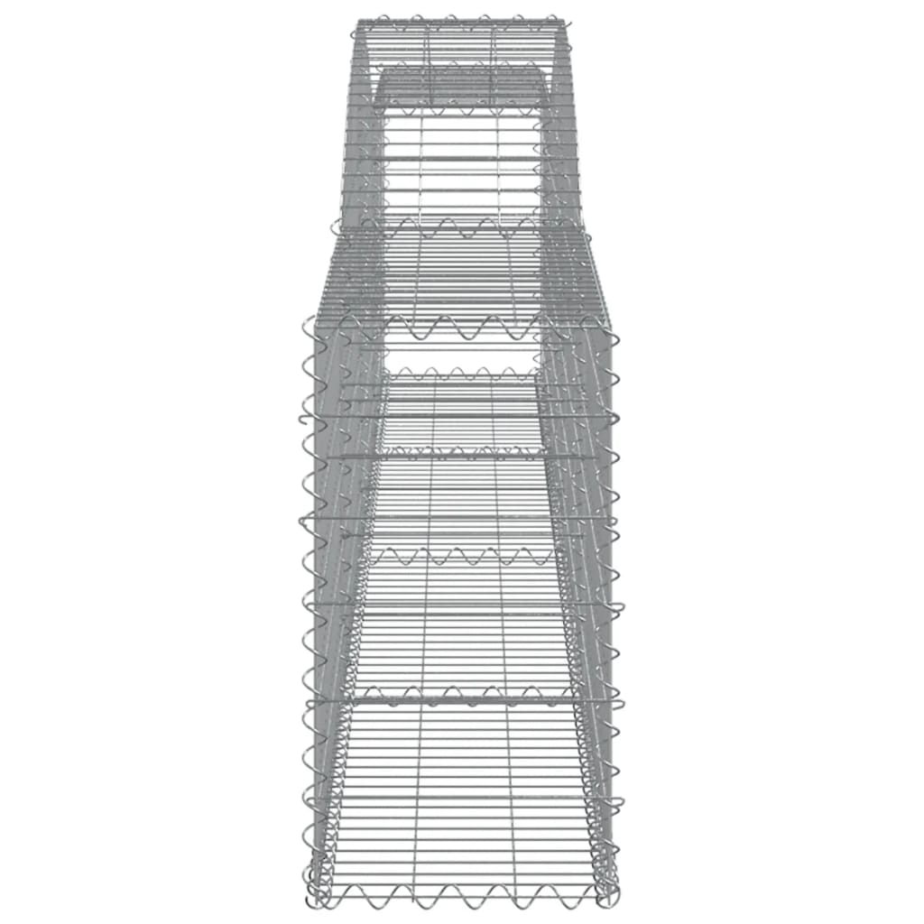 Arched Gabion Baskets 2 pcs 157.5"x11.8"x23.6"/31.5" Galvanized Iron