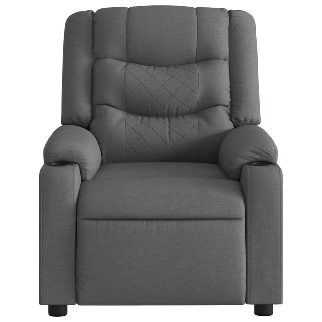 Electric Massage Recliner Chair Dark Gray Fabric