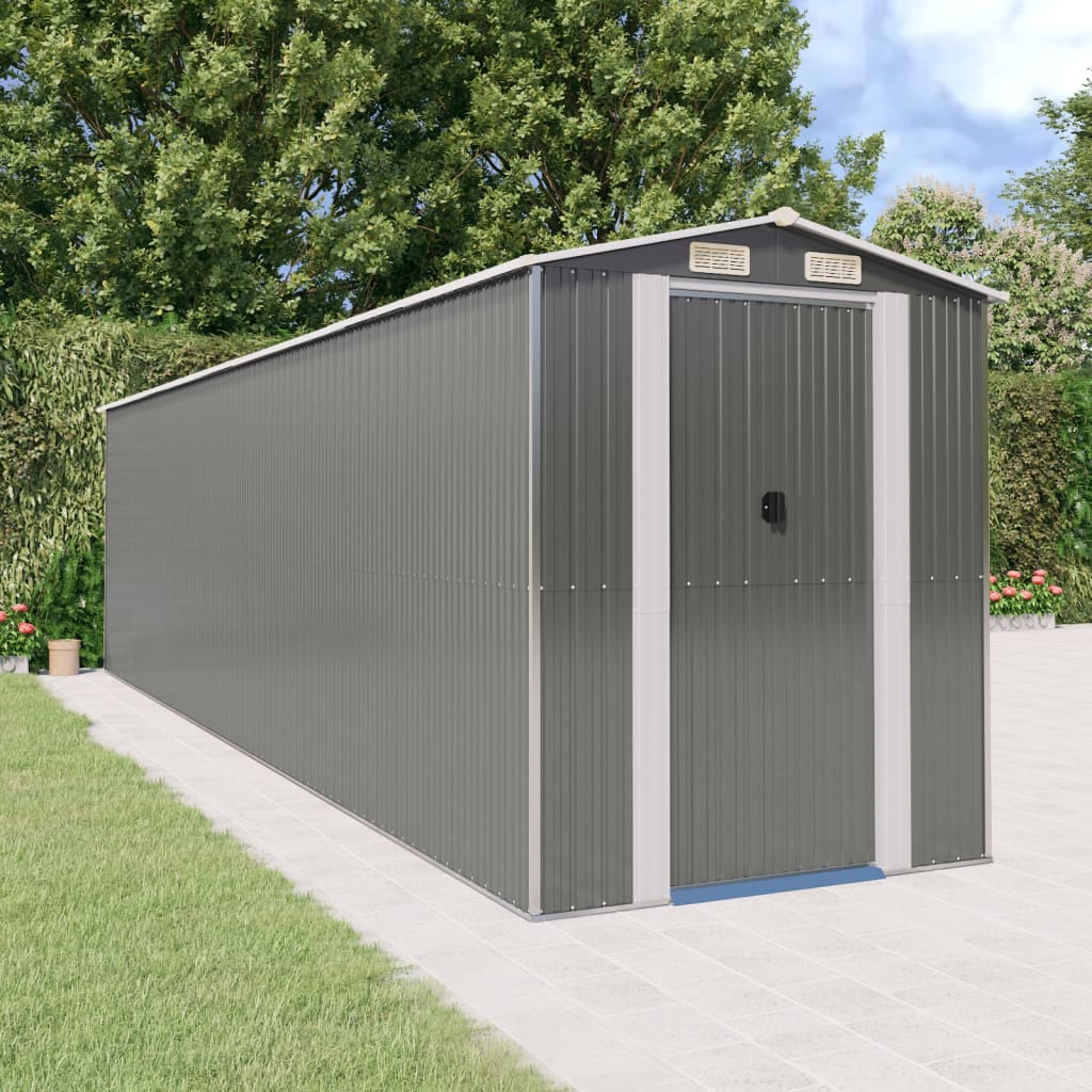 Garden Shed Anthracite 75.6"x173.2"x87.8" Galvanized Steel