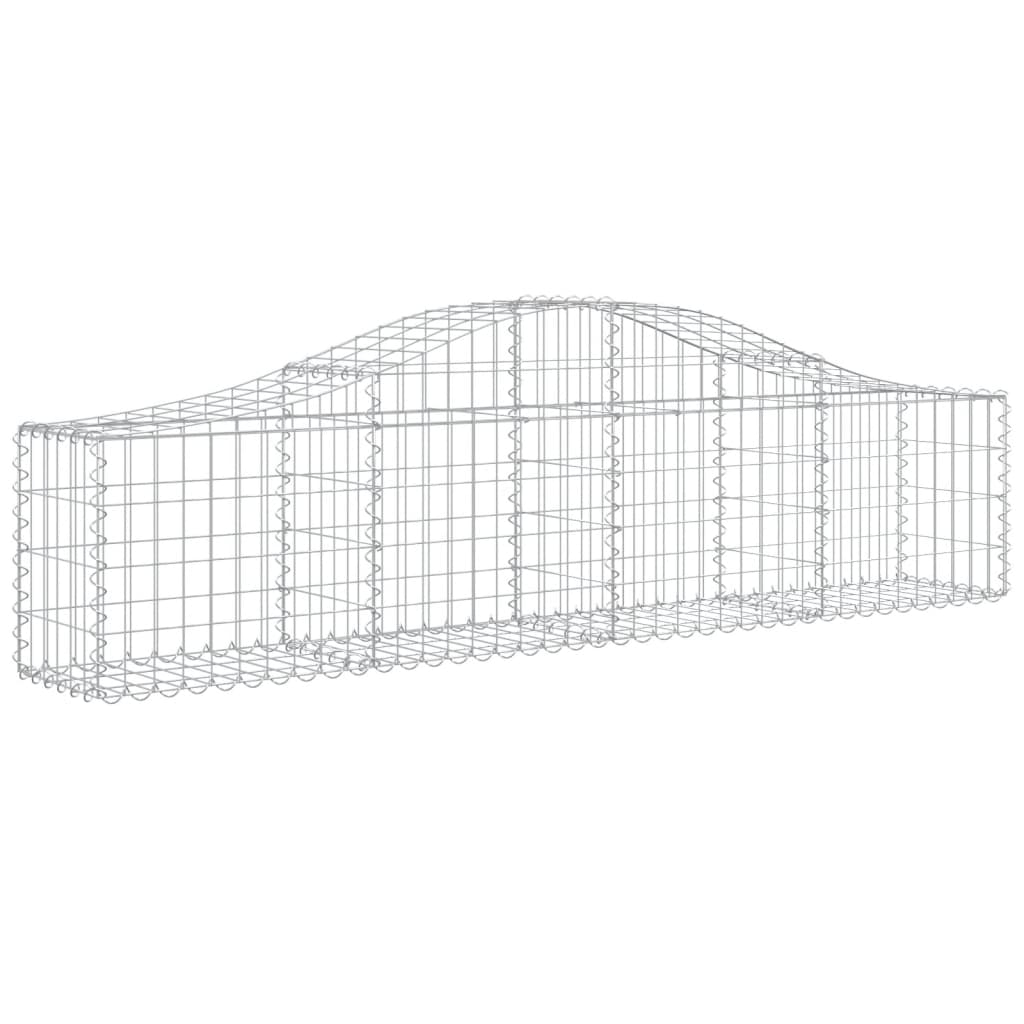 Arched Gabion Baskets 18 pcs 78.7"x11.8"x15.7"/23.6" Galvanized Iron