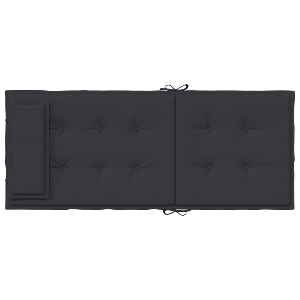 Highback Chair Cushions 4 pcs Black Oxford Fabric