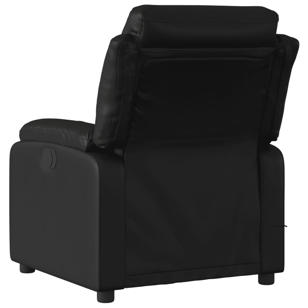 Massage Recliner Chair Black Faux Leather