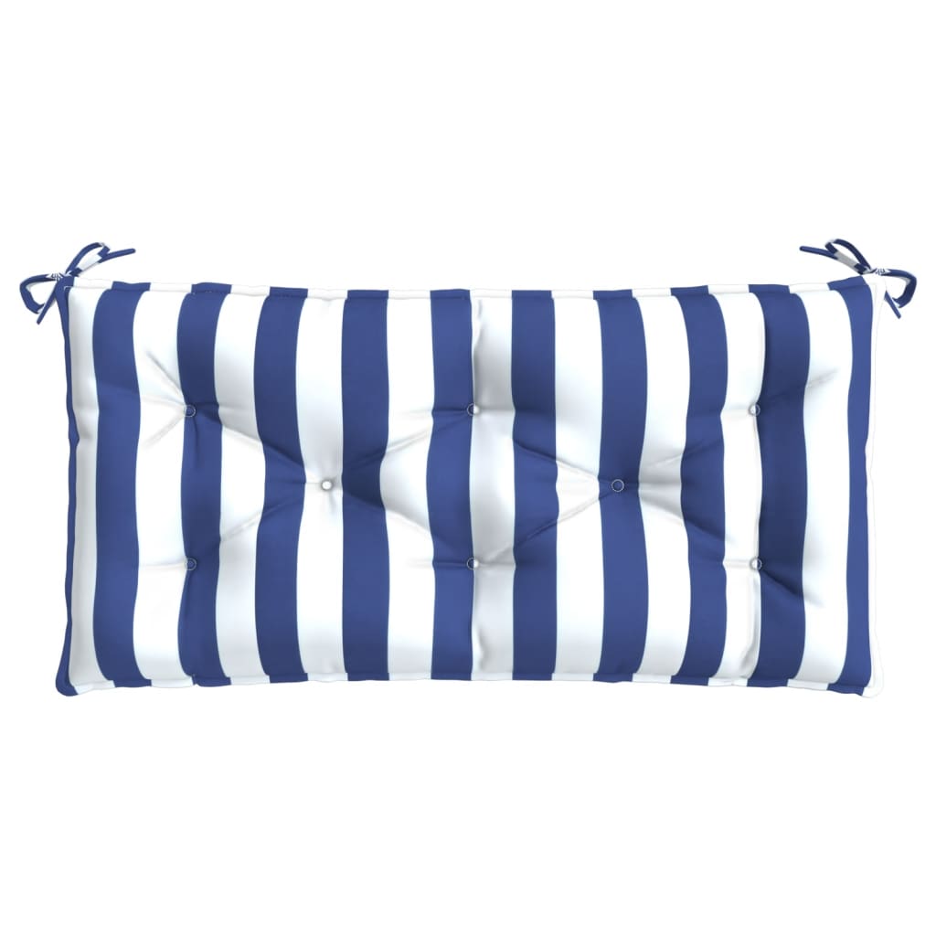 Garden Bench Cushions 2pcs Blue&White Stripe 39.4"x19.7"x2.8" Fabric