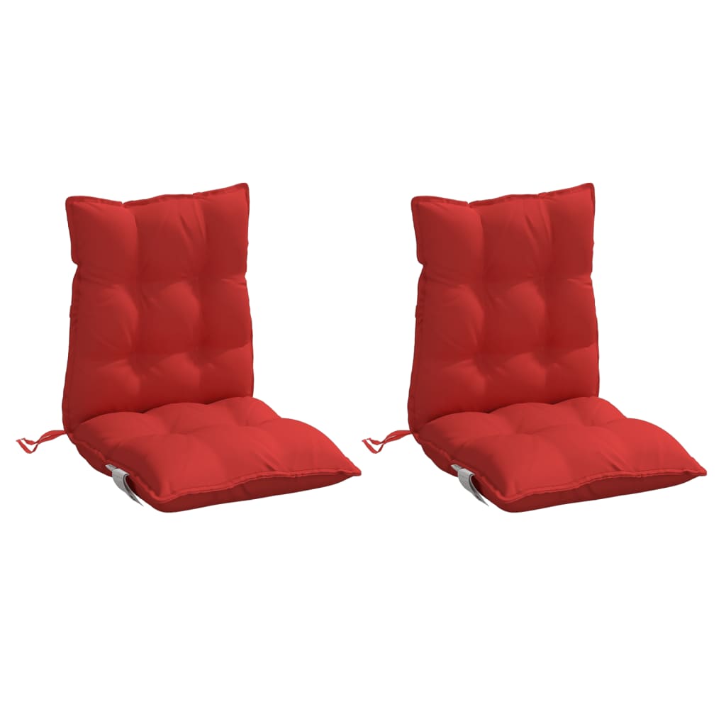 Lowback Chair Cushions 2 pcs Red Oxford Fabric