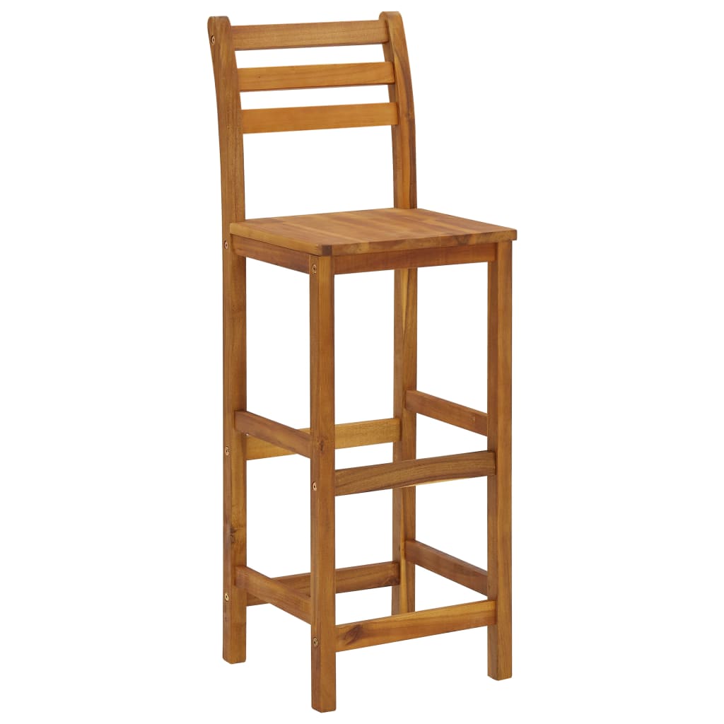 Bar Stools 4 pcs Solid Acacia Wood