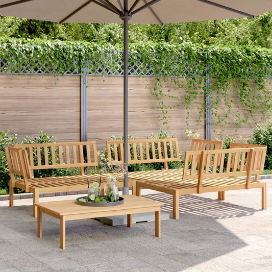 4 Piece Patio Pallet Sofa Set Solid Wood Acacia