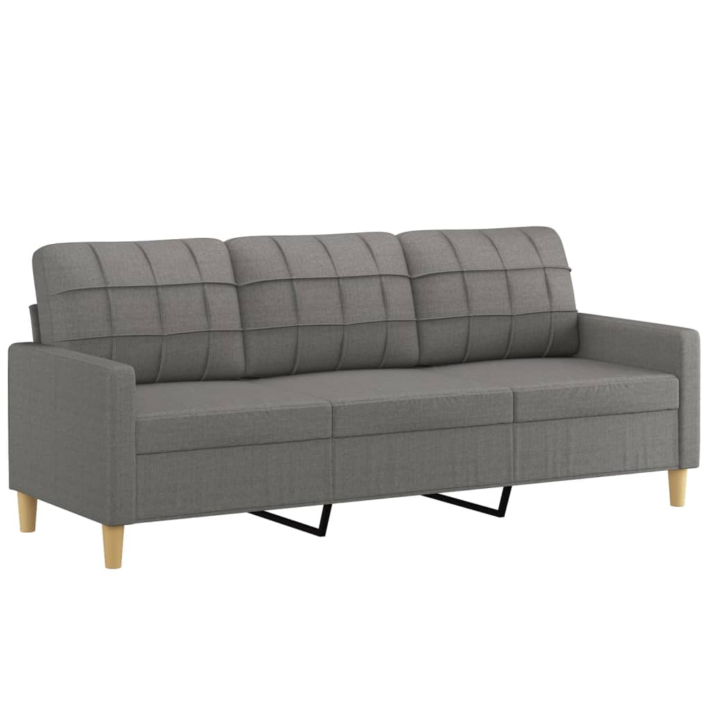 3-Seater Sofa Dark Gray 70.9" Fabric