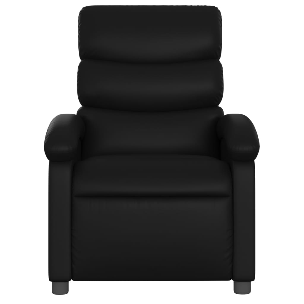 Electric Massage Recliner Chair Black Faux Leather