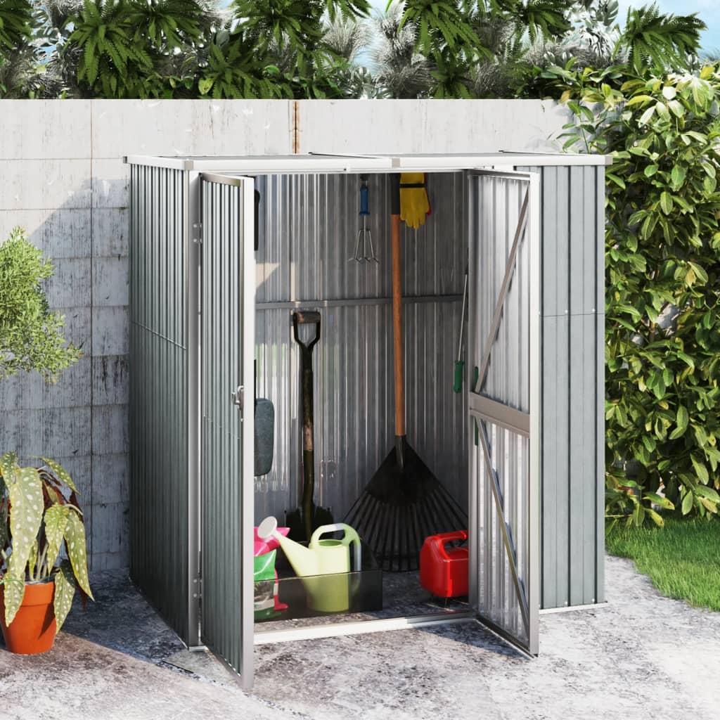 Garden Tool Shed Anthracite 34.6"x35"x63.4" Galvanized Steel