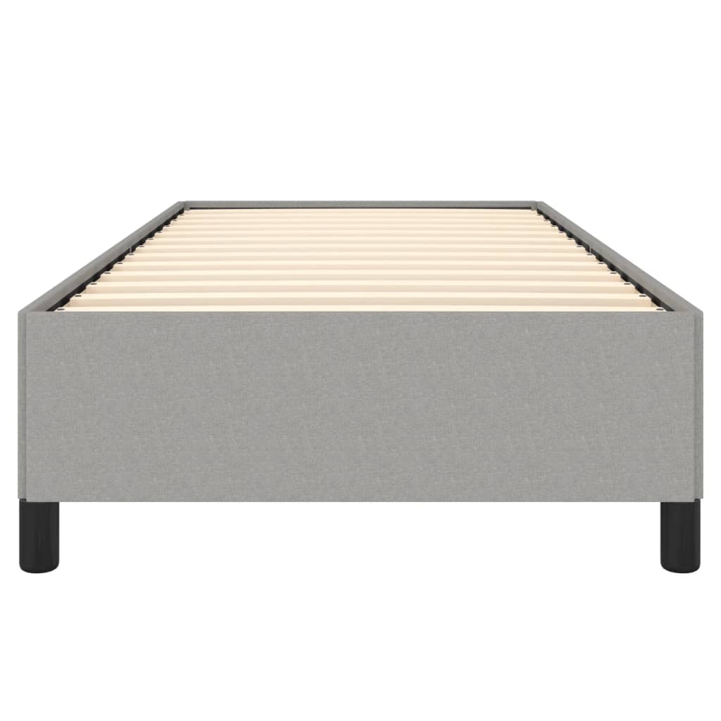 Bed Frame without Mattress Light Gray 39.4"x74.8" Twin Fabric