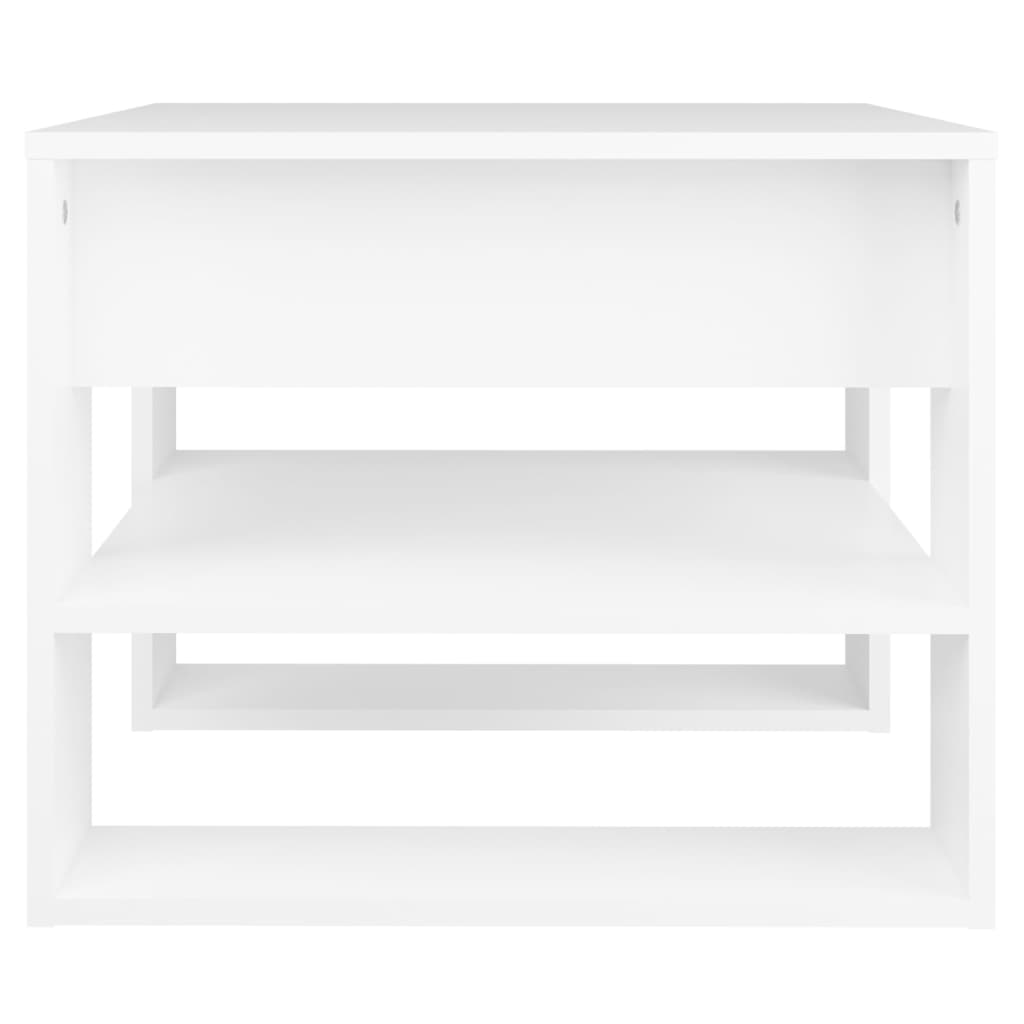 Coffee Table White 21.9"x21.7"x17.7" Engineered Wood