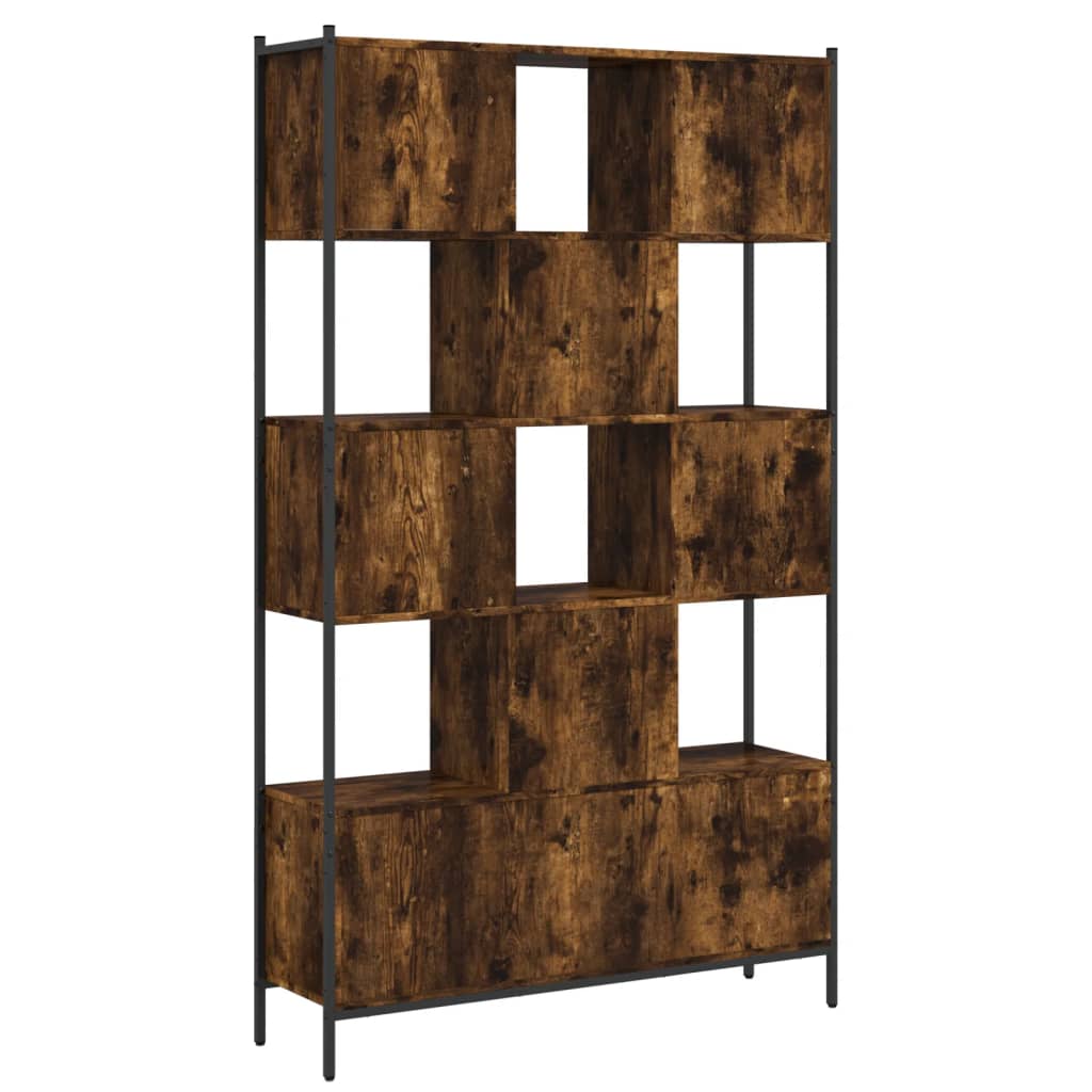 Bookcase Smoked Oak 40.2"x11"x67.7" Engineered Wood