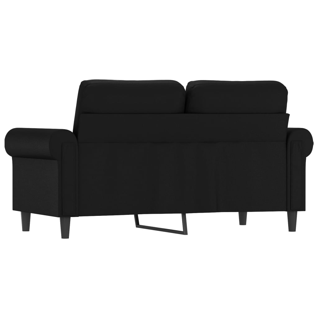 2-Seater Sofa Black 47.2" Faux Leather