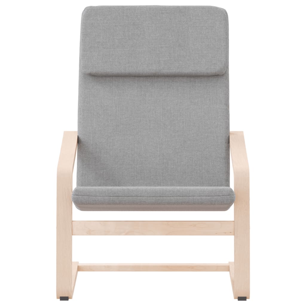 Relaxing Chair Light Gray Fabric