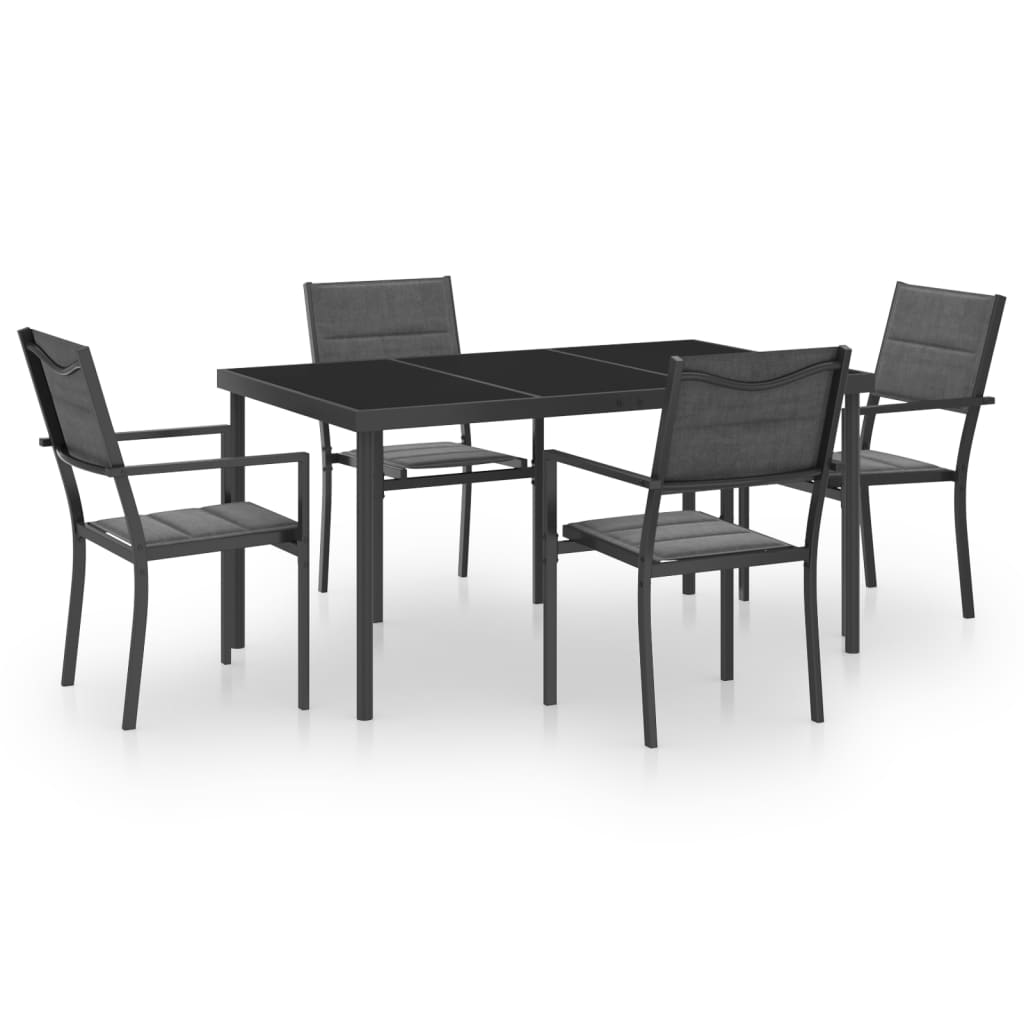 5 Piece Patio Dining Set Steel