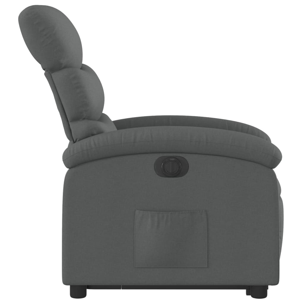 Electric Stand up Recliner Chair Dark Gray Fabric