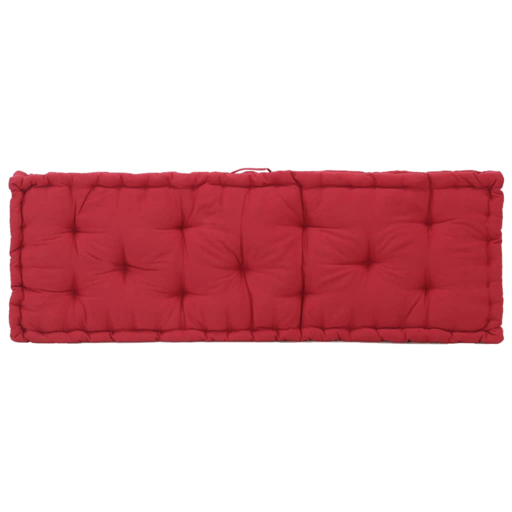 Pallet Floor Cushions 2 pcs Cotton Burgundy