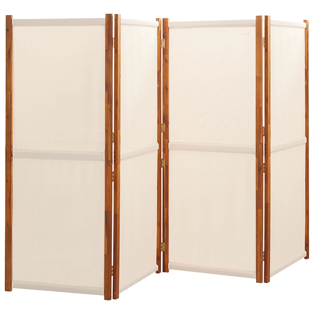 4-Panel Room Divider Cream White 110.2"x70.9"