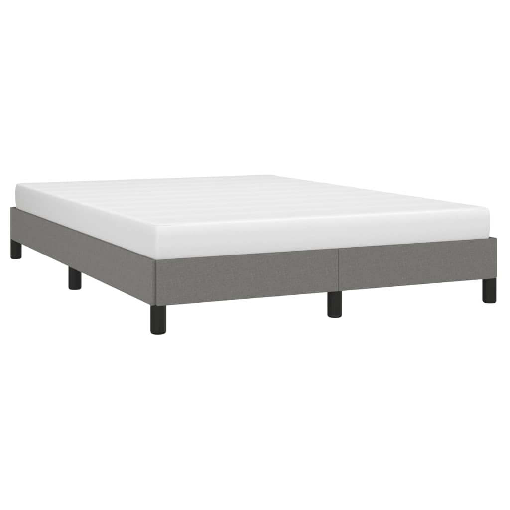 Bed Frame without Mattress Dark Gray 59.8"x79.9" Queen Fabric