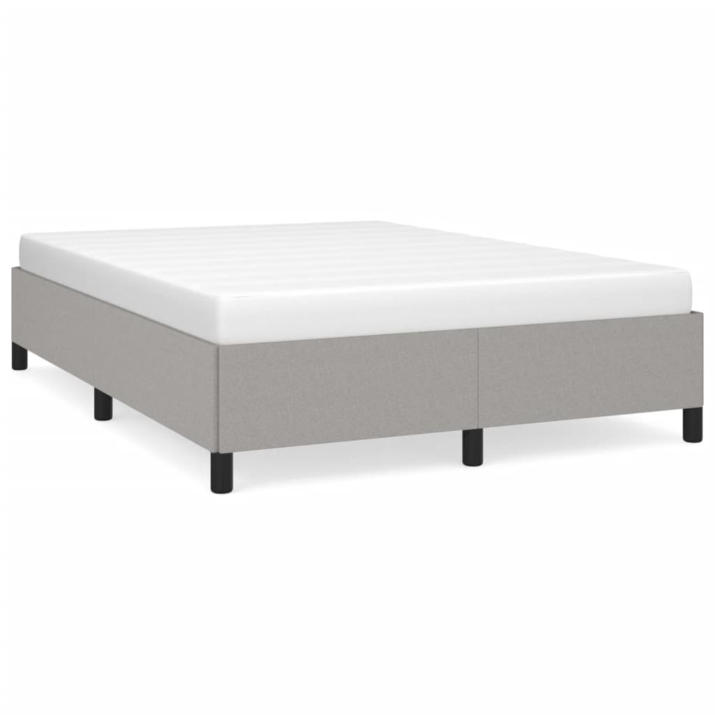 Bed Frame without Mattress Light Gray 59.8"x79.9" Queen Fabric