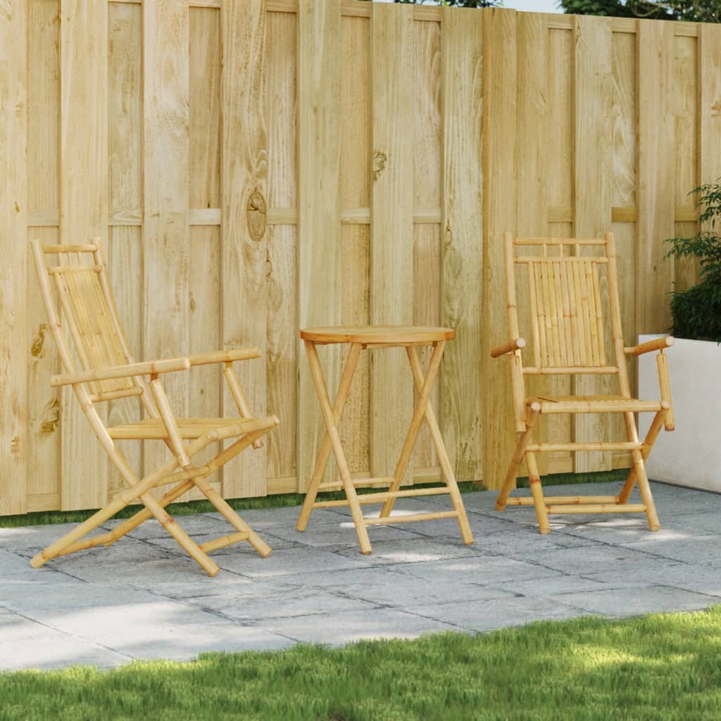 3 Piece Bistro Set Bamboo