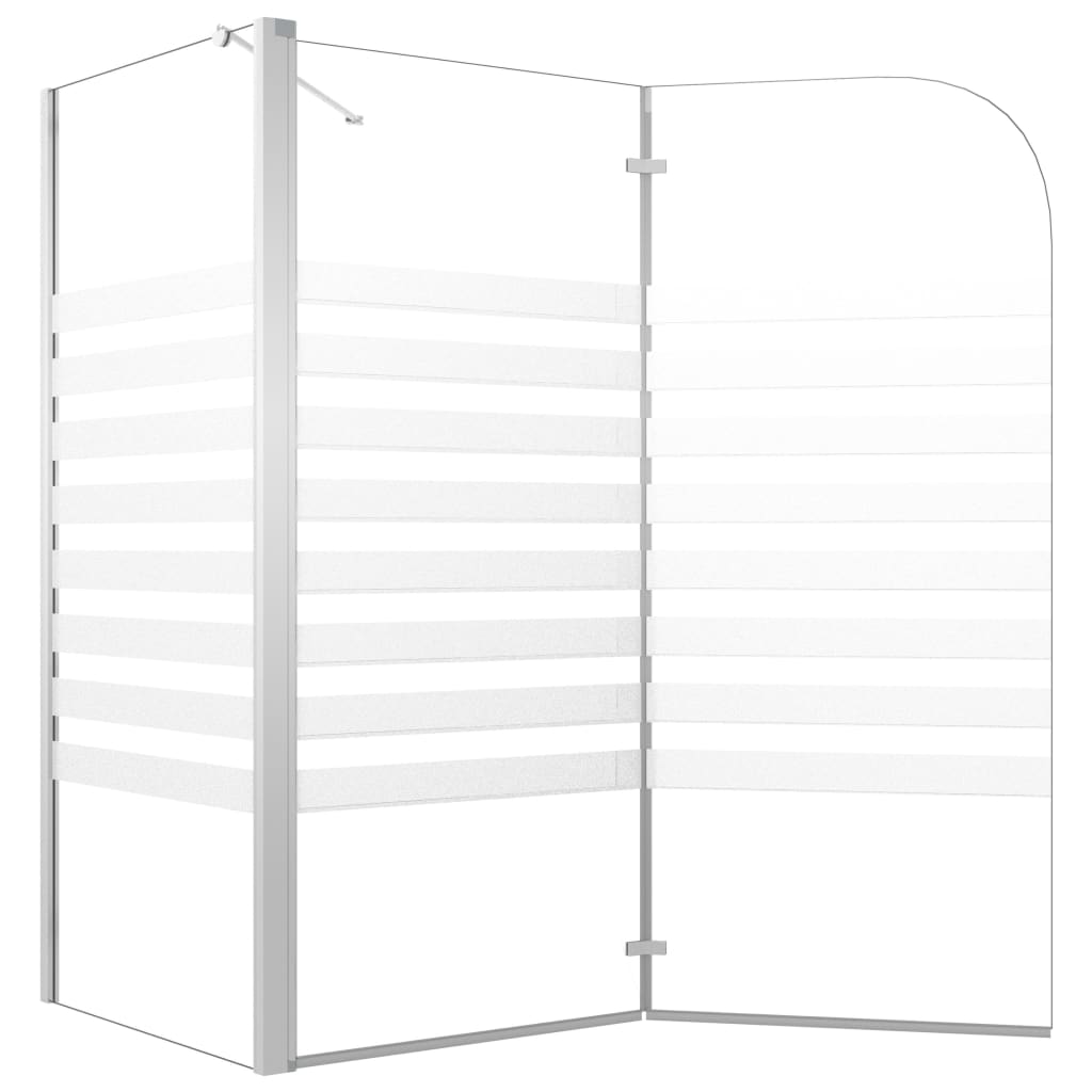 Bath Enclosure 47.2"x26.8"x51.2" Tempered Glass Stripe