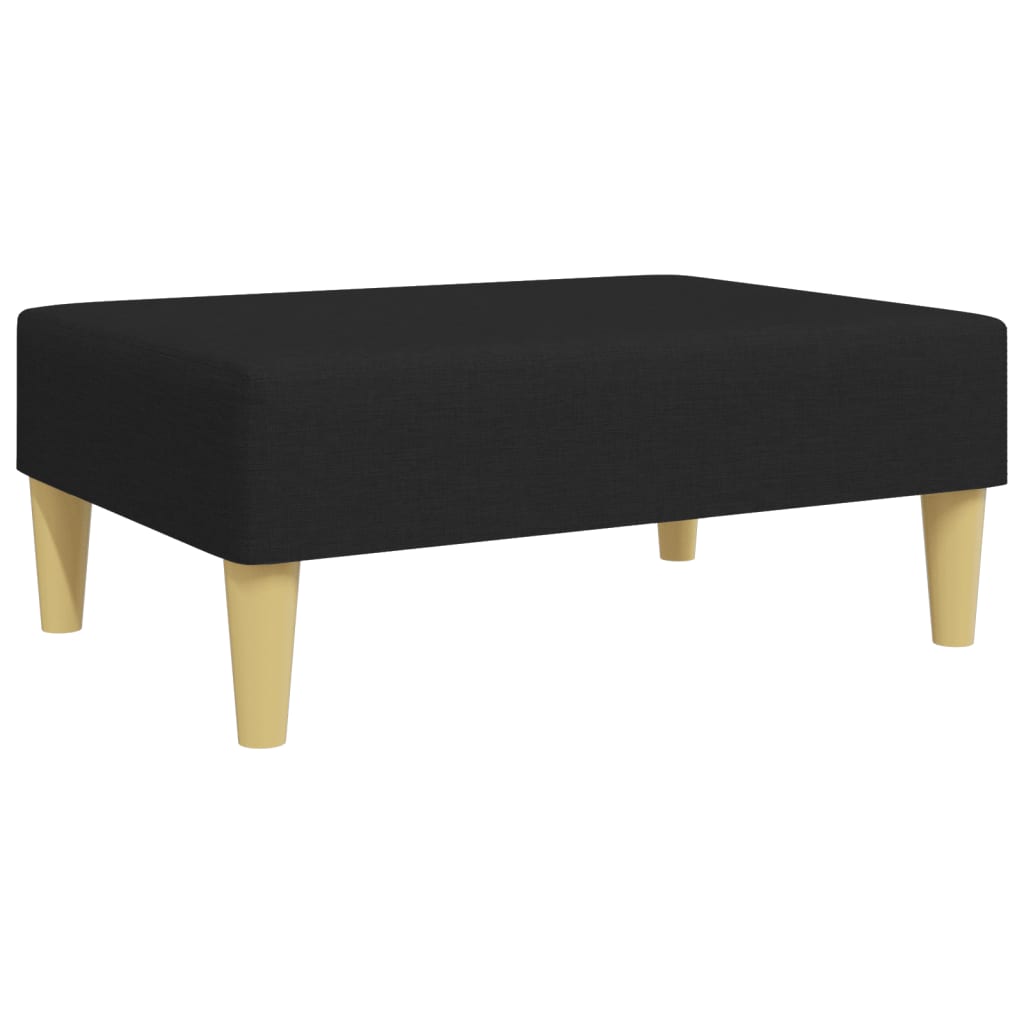 Footstool Black 30.3"x21.7"x12.2" Fabric